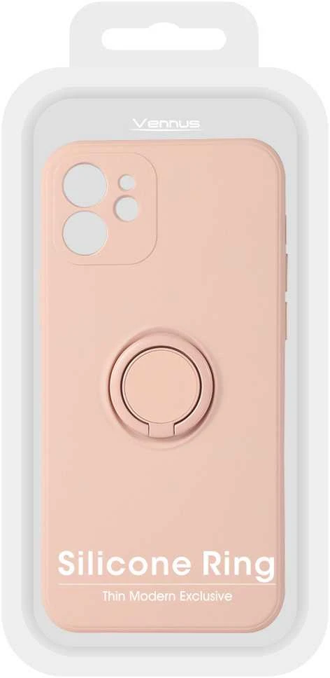 Dėklas Vennus silikoninis Ring skirtas Apple iPhone 14 Plus Light rožinės spalvos