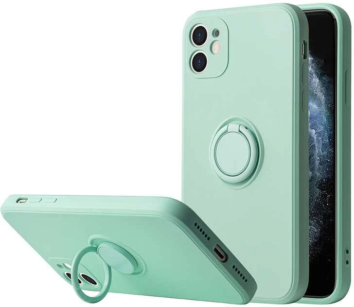 Dėklas Vennus Silicone Ring skirtas Apple iPhone 14 Pro mėtų spalvos