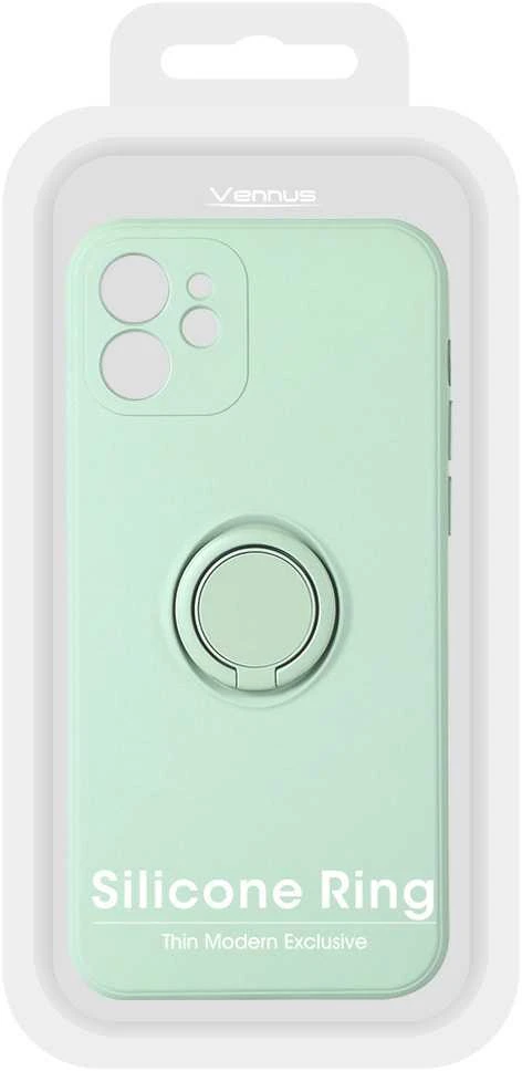Dėklas Vennus silikoninis Ring skirtas Apple iPhone 14 Plus mėtų spalvos