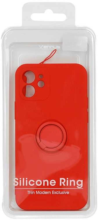 Dėklas Vennus silikoninis Ring skirtas Xiaomi Redmi 10 Raudona