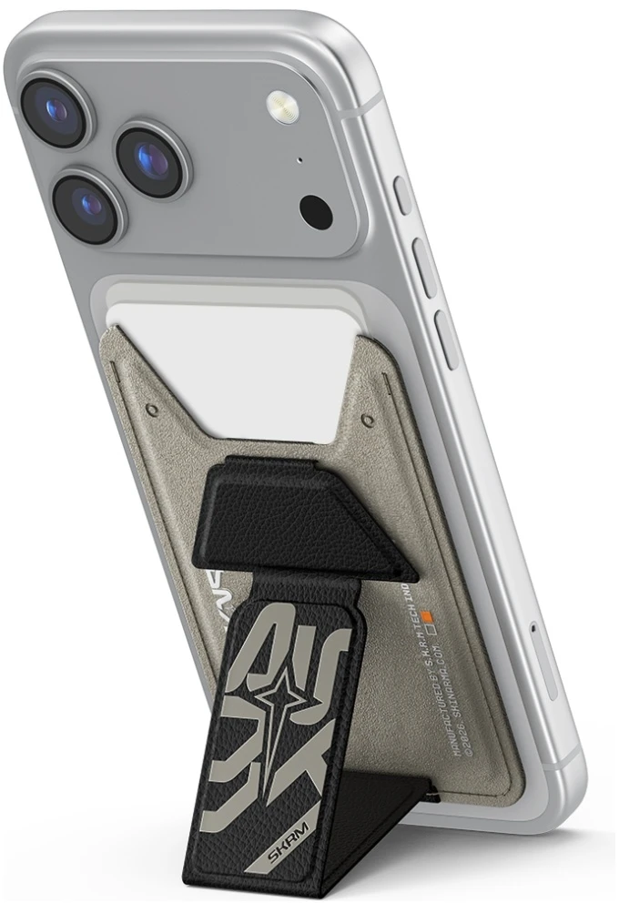 Dėklas Wallet Skinarma Kado Aegis Magnetic Cardholder Grip Stand pilkos spalvos