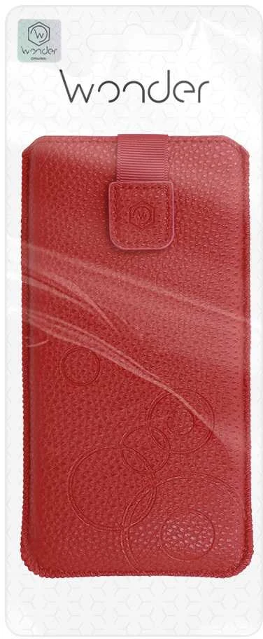 Dėklas WONDER Deko maišelis telefonui (Dydis L) Apple iPhone 13 Mini/12 Mini/SE 2020/2022/7/8 raudonos spalvos