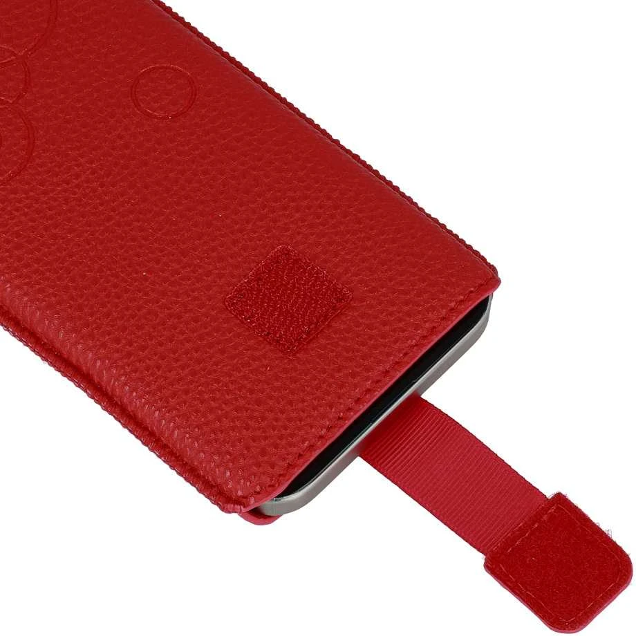 Dėklas WONDER Deko maišelis telefonui (Dydis L) Apple iPhone 13 Mini/12 Mini/SE 2020/2022/7/8 raudonos spalvos
