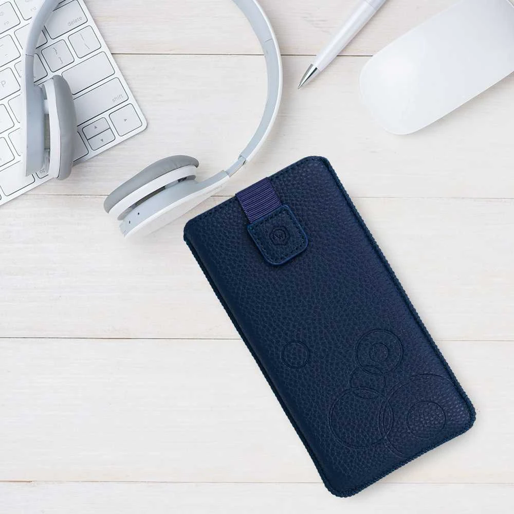 Dėklas WONDER Deko maišelis telefonui (Dydis L) Apple iPhone 13 Mini/12 Mini/SE 2020/2022/7/8 mėlynos spalvos