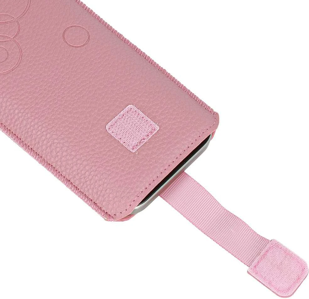 Dėklas WONDER Deko maišelis telefonui (Dydis XL) Apple iPhone 14/14 Pro/Apple iPhone 15/15 Pro/Samsung S23/S23 Plus/S24/S24 Plus/A15/A54 5G rožinės spalvos
