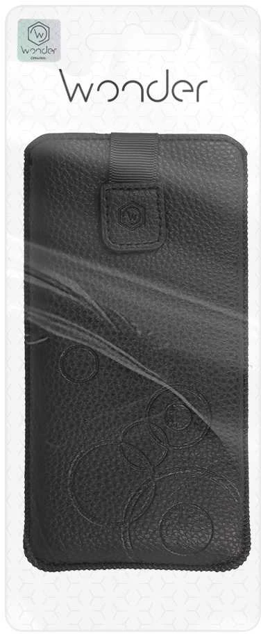 Dėklas WONDER Deko maišelis telefonui (Dydis XL) Apple iPhone 14/14 Pro/Apple iPhone 15/15 Pro/Samsung S23/S23 Plus/S24/S24 Plus/A15/A54 5G juodos spalvos