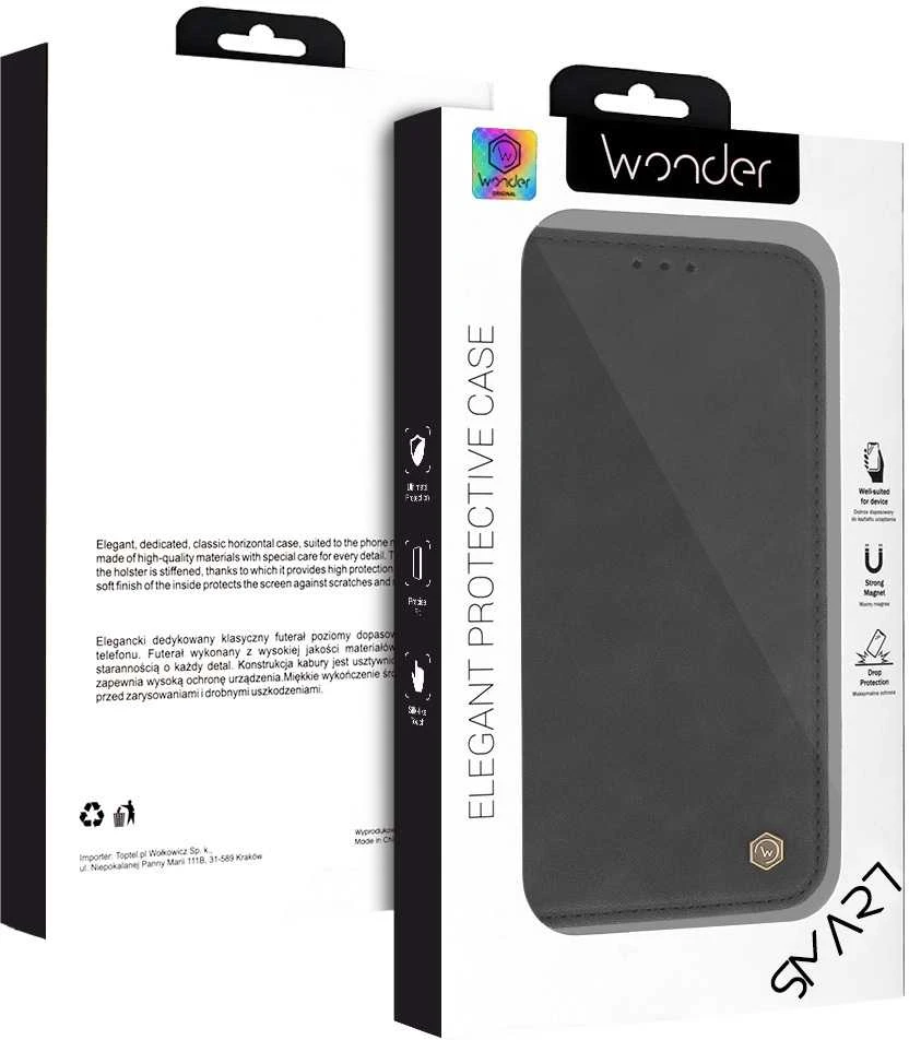 Dėklas Wonder Smart skirtas Apple iPhone 17 juodos spalvos
