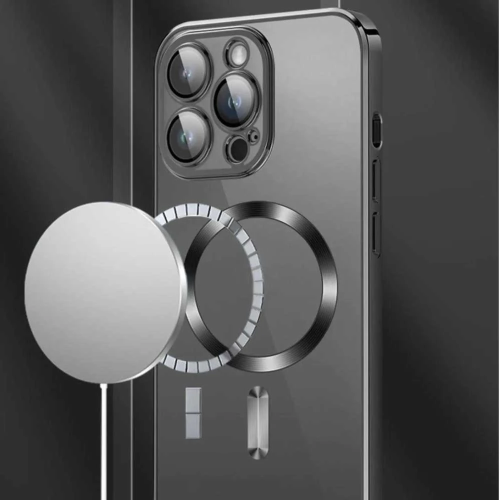 Dėklas Wozinsky Electroplated Magsafe Samsung Galaxy S24 FE – dėklas telefonui mėlynos spalvos
