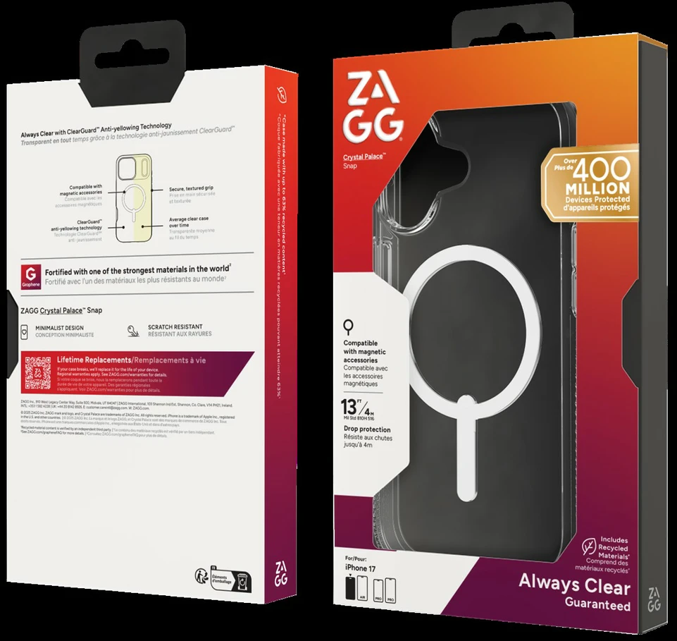 ZAGG Protection Bundle for iPhone 17: Case with MagSafe and Screen Protector