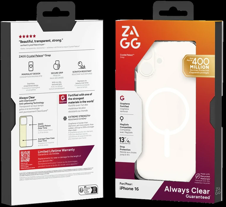 ZAGG Protection Bundle for iPhone 16: Case with MagSafe and Screen Protector