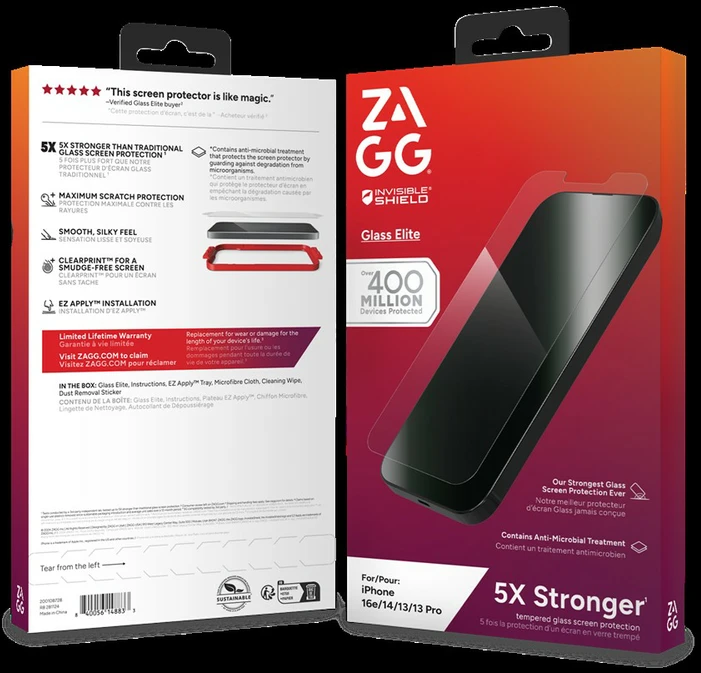 ZAGG Protection Bundle for iPhone 16e: Case with MagSafe and Screen Protector