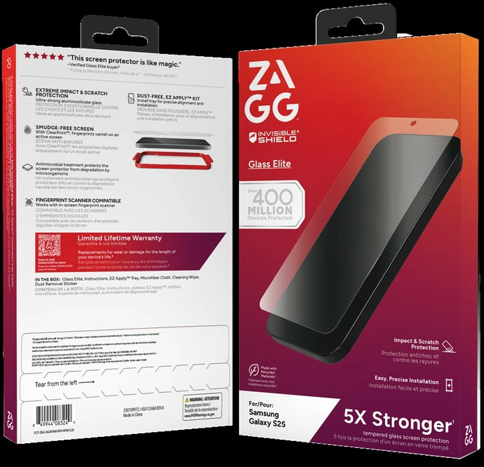ZAGG Protection Bundle for Samsung S25: Case with MagSafe and Screen Protector