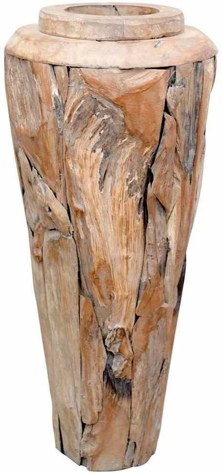 Dekoratyvinė vaza, 40x100cm, tikmedžio medienos masyvas