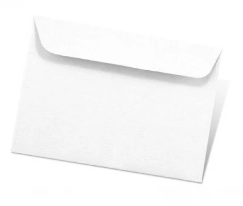 Dekoratyvinis vokas Paper Poetry C6, 114x162mm, 100g, baltos spalvos, 1vnt