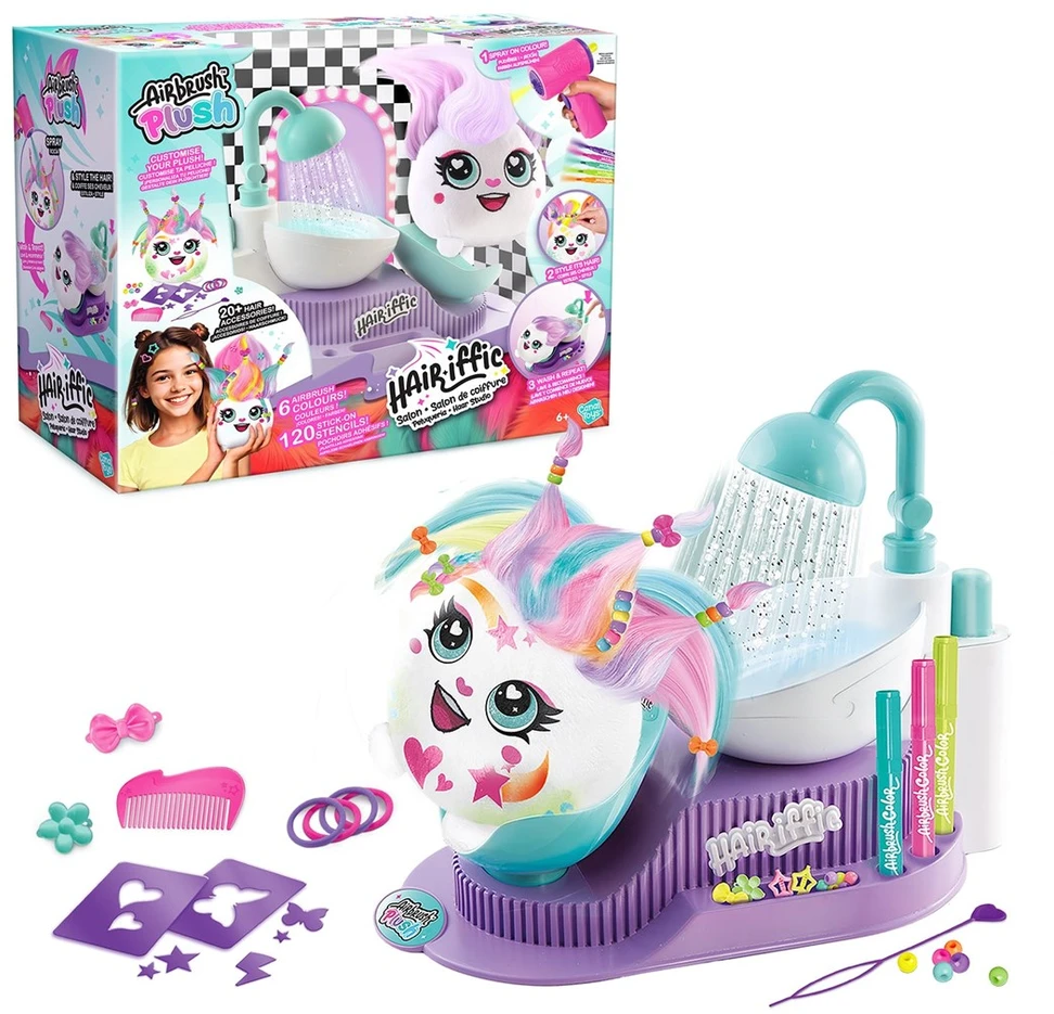 Pliušinis žaislas su plaukų dažymo rinkiniu Canal Toys Airbrush Plush Hair'iffic