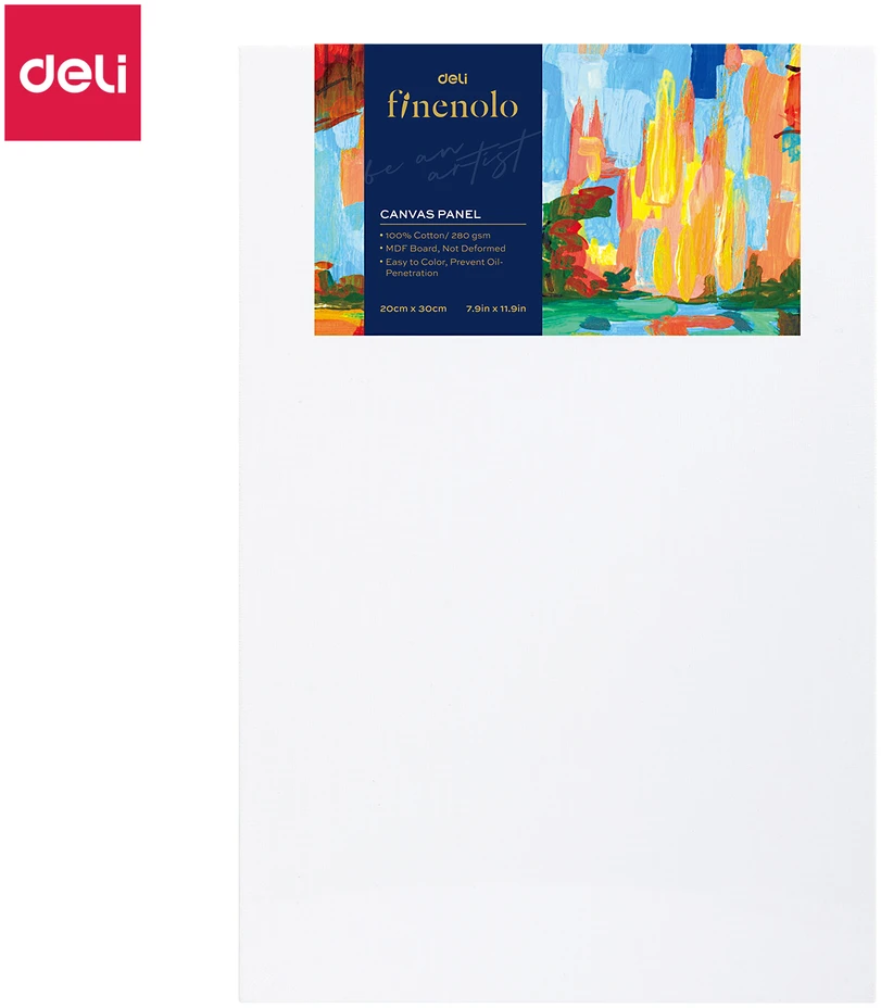 Deli Drobė Finenolo ant kartono, 20x30cm, 280 g/m2, smulkaus pluošto,100 % medvilnė