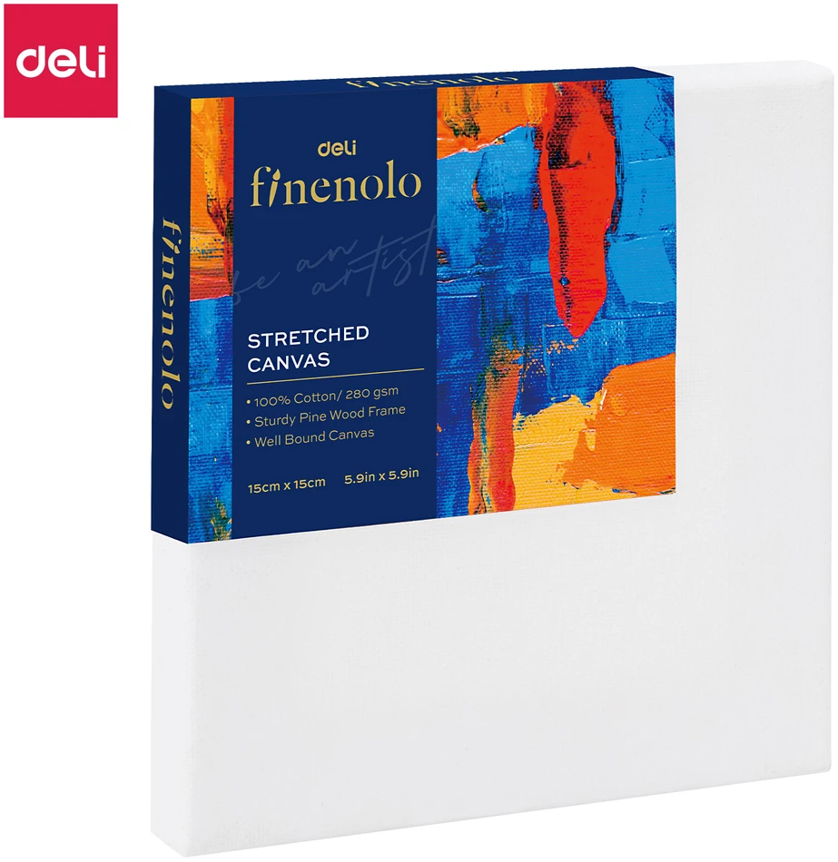 Deli Drobė Finenolo ant rėmo,15x15cm,280 g/m2,smulkaus pluošto, 100 % medvilnė