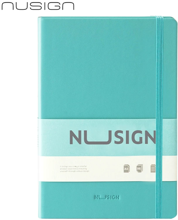 Deli Užrašų knygelė „Nusign“ A5/96, linijomis, PU viršelis, mėlynos spalvos