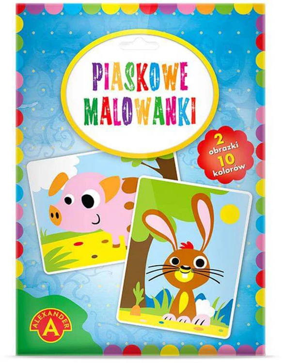 Alexander Aleksandro smėlio dažymo kūrybinis rinkinys 2 paveikslėlių kiaulytė triušis ZA5534