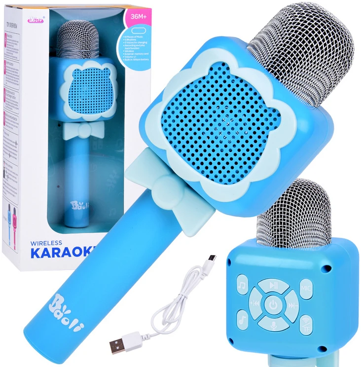 Jokomisiada Belaidis mikrofonas vaikams KARAOKE įrašymui "Bluetooth" IN0168