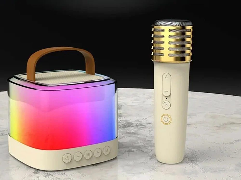 Jokomisiada „Bluetooth“ garso kalba + belaidis mikrofonas x2 KARAOKE rinkinys IN0178