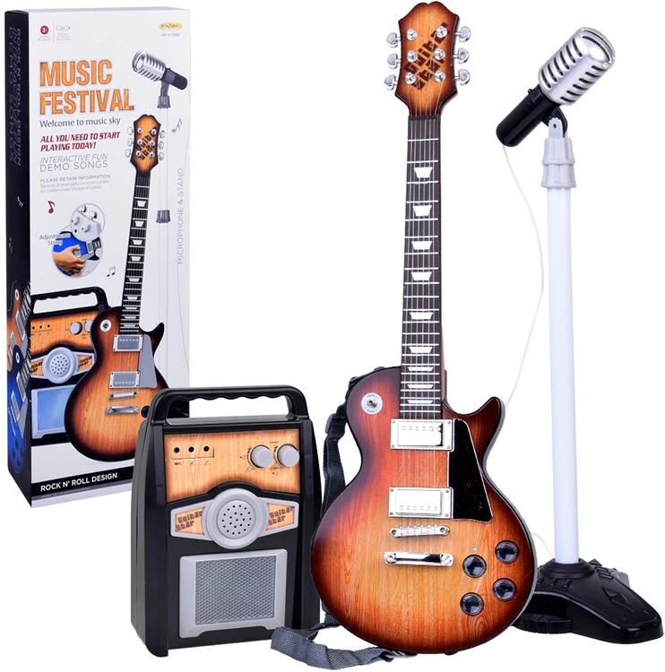 Jokomisiada Elektrinė gitara su mikrofonu ir stiprintuvu vaikams karaoke IN0171