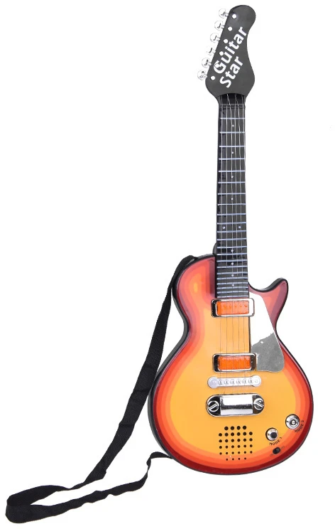 Jokomisiada Elektrinės gitaros žaislas vaikams melodijos, šviesa + dirželis IN0169 CI