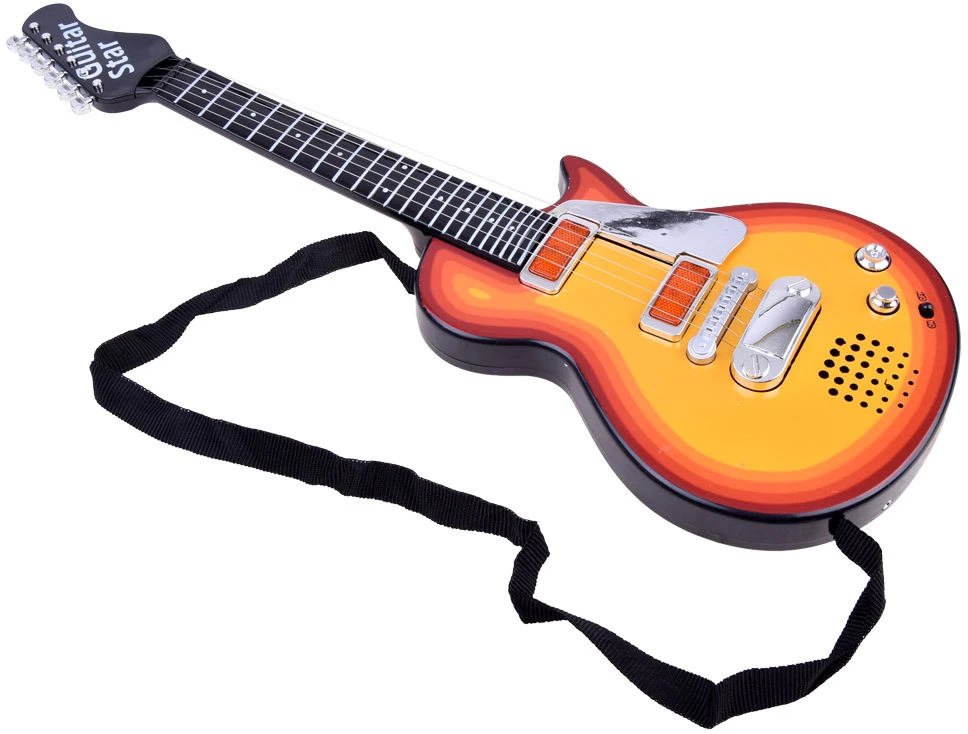 Jokomisiada Elektrinės gitaros žaislas vaikams melodijos, šviesa + dirželis IN0169 CI
