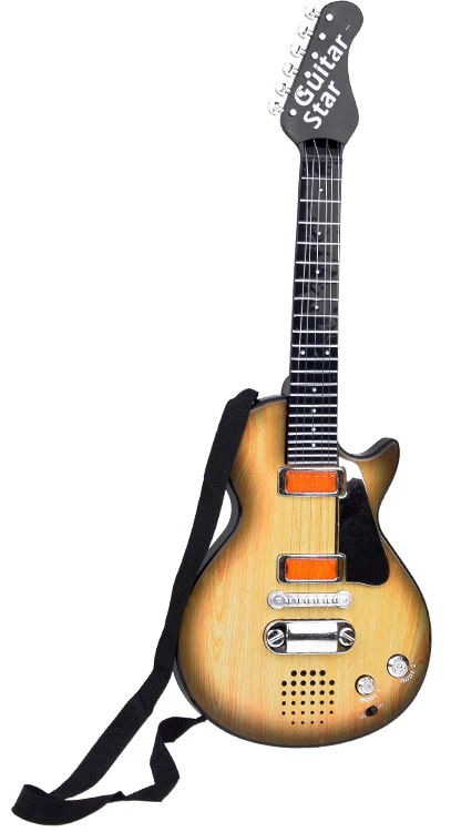 Jokomisiada Elektrinės gitaros žaislas vaikams melodijos šviesa + dirželis IN0169 JA