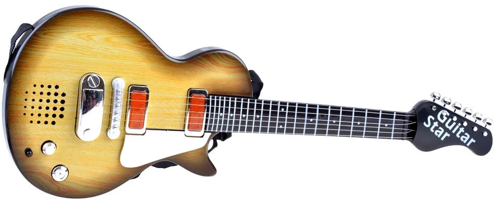 Jokomisiada Elektrinės gitaros žaislas vaikams melodijos šviesa + dirželis IN0169 JA