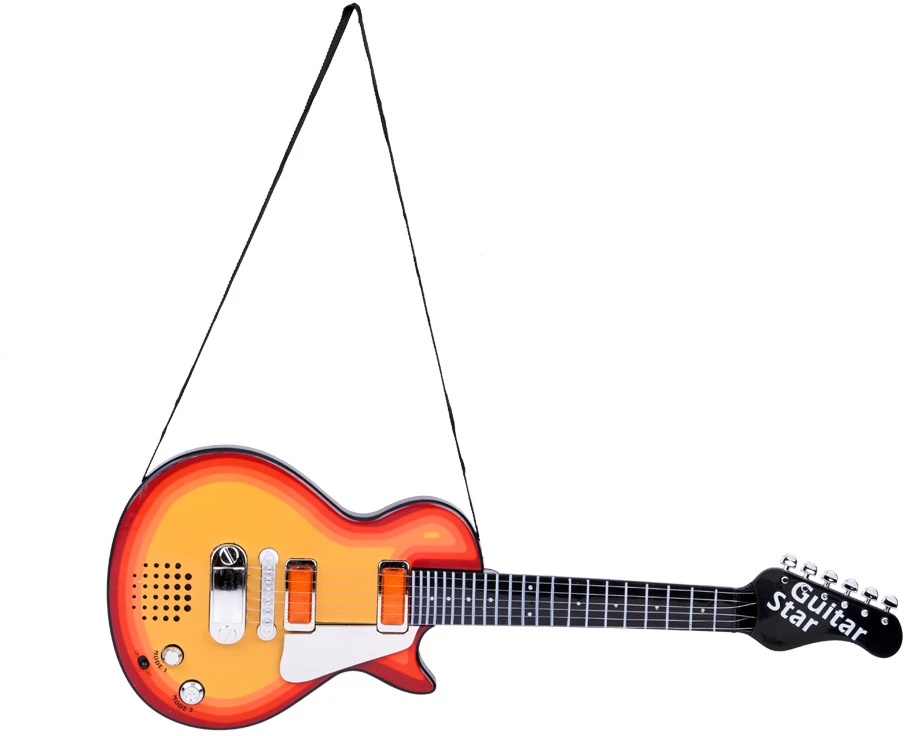 Jokomisiada Elektrinės gitaros žaislas vaikams melodijos, šviesa + dirželis IN0169 CI