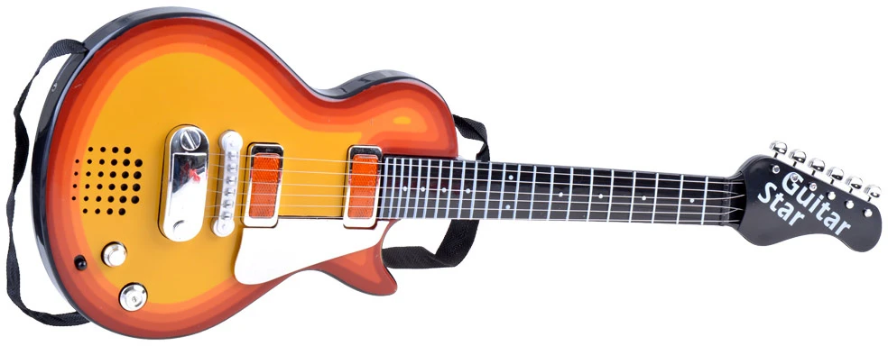 Jokomisiada Elektrinės gitaros žaislas vaikams melodijos, šviesa + dirželis IN0169 CI