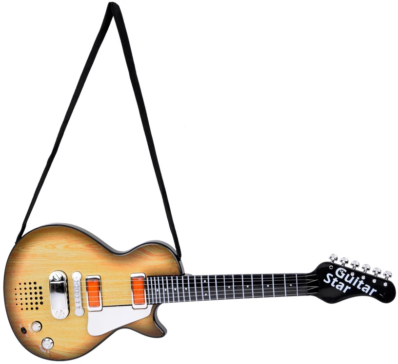 Jokomisiada Elektrinės gitaros žaislas vaikams melodijos šviesa + dirželis IN0169 JA