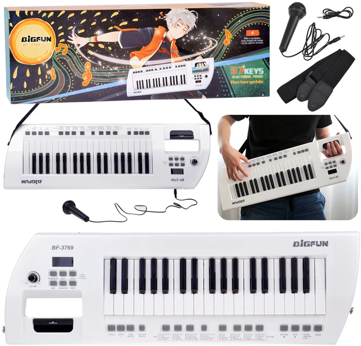 Jokomisiada Elektrinis pianinas plius mikrofonas, žaislinis instrumentas vaikams IN0173