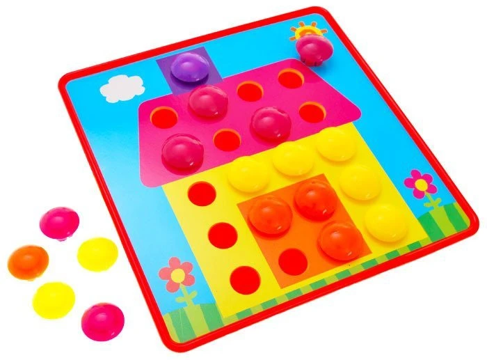 Dėlionė Jokomisiada Creative Montessori mosaic button puzzle - pin pictures ZA1706