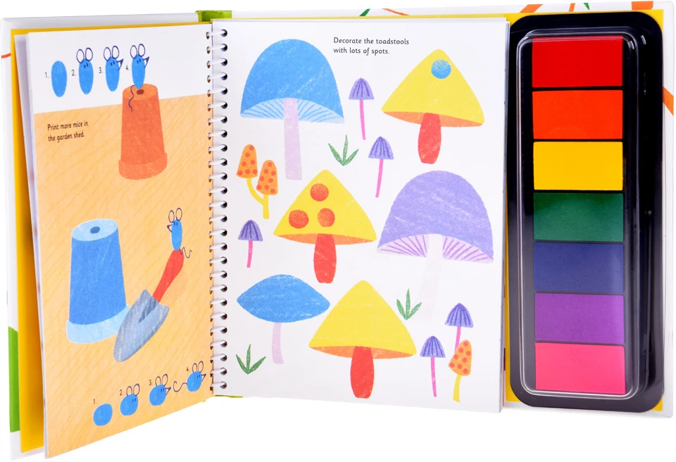 KNYGA Jokomisiada Creative finger painting book GARDEN 64 pages 7 colors AP0049