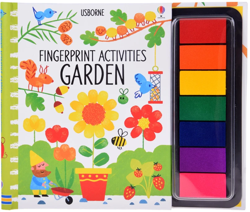 KNYGA Jokomisiada Creative finger painting book GARDEN 64 pages 7 colors AP0049