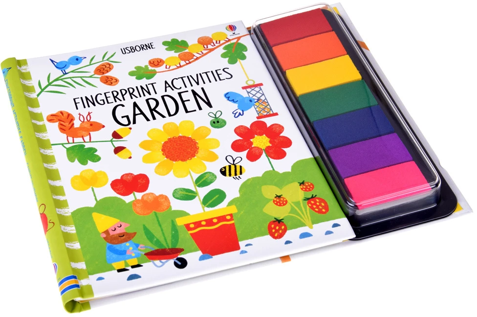 KNYGA Jokomisiada Creative finger painting book GARDEN 64 pages 7 colors AP0049