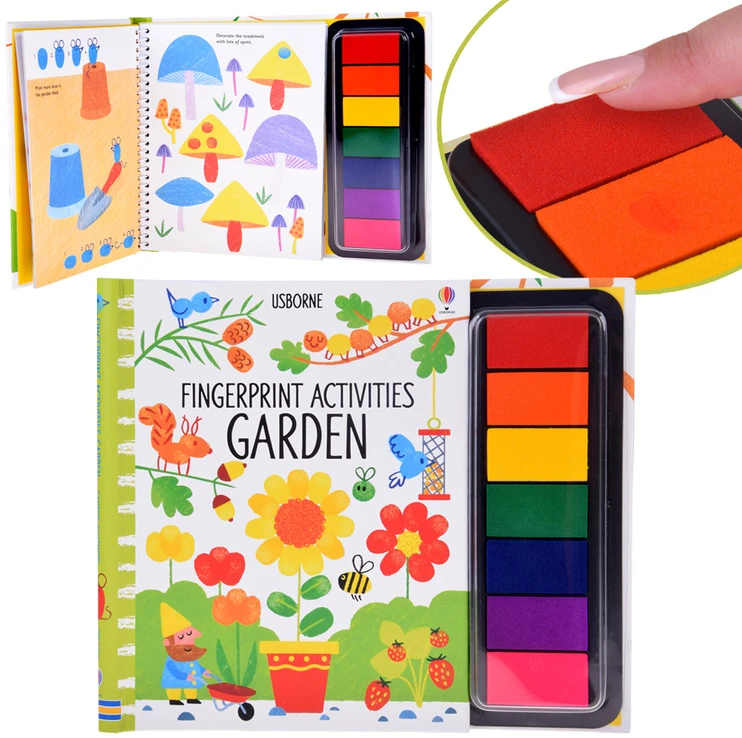 KNYGA Jokomisiada Creative finger painting book GARDEN 64 pages 7 colors AP0049