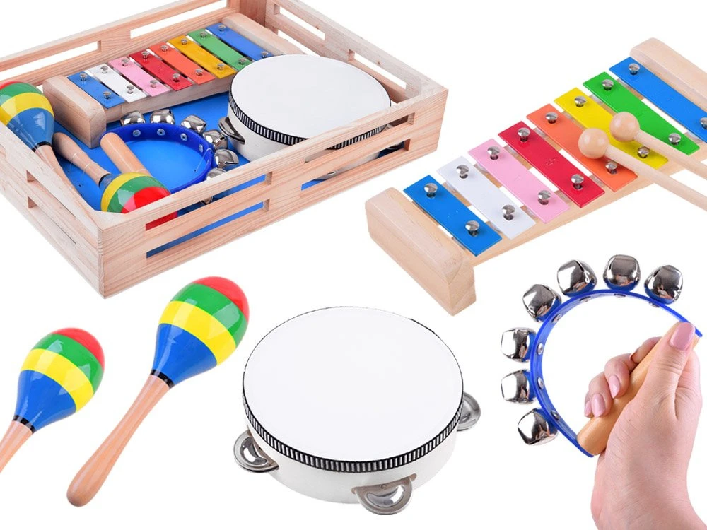 Jokomisiada Medinis instrumentų rinkinys 4in1 žaislas IN0134