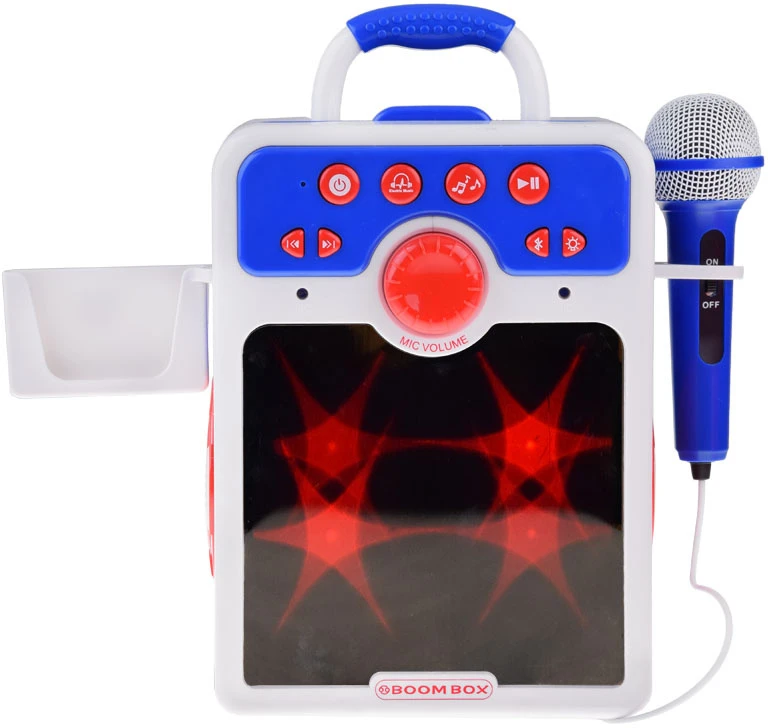 Jokomisiada Muzikinis „Boombox“ mėlynasis garsiakalbis vaikams su mikrofonu