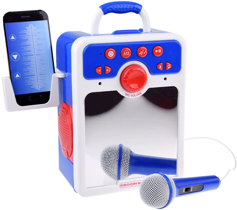 Jokomisiada Muzikinis „Boombox“ mėlynasis garsiakalbis vaikams su mikrofonu