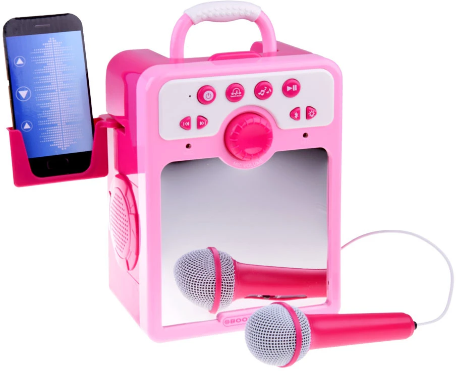 Jokomisiada Rožinė Muzikinis garsiakalbis „Rožinė Boombox“ vaikams, sergantiems mikrofonu,
