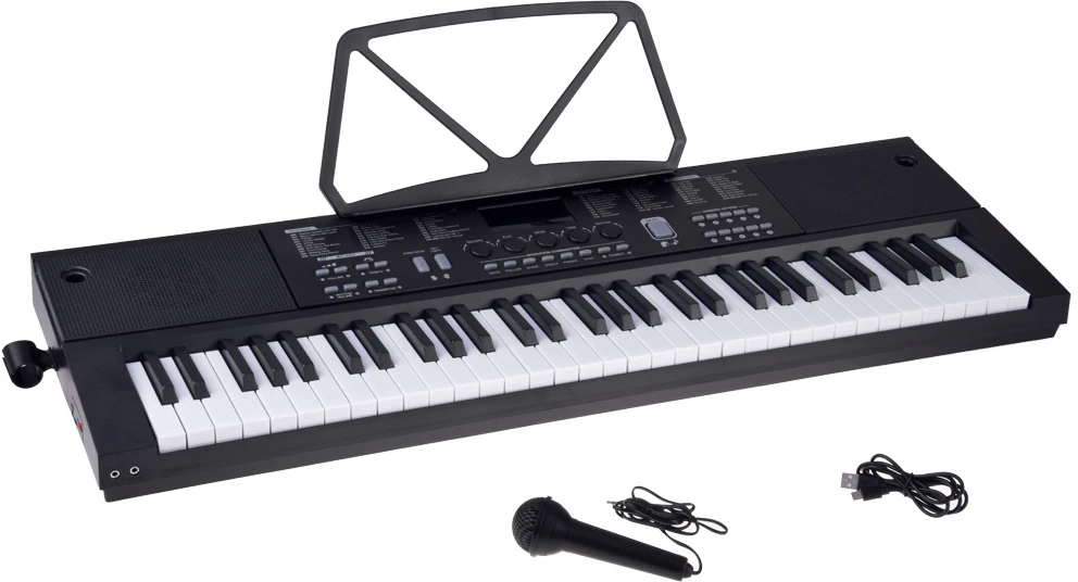 Jokomisiada Organ CLASSIC KEYBOARD 61-keys with a wood feel + microphone IN0184