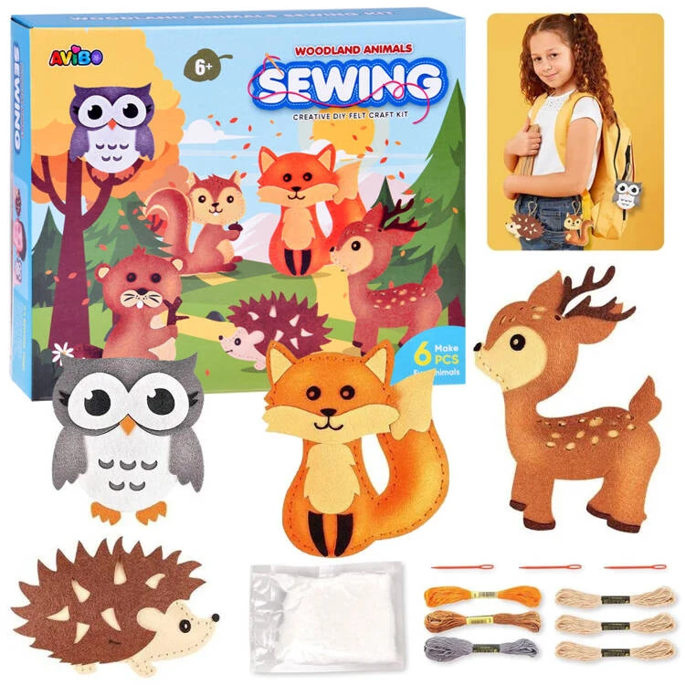 Jokomisiada DIY creative kit forest animals felt set ZA5274
