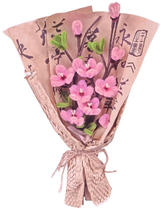 Jokomisiada DIY Creative Kit Make a Fabric Flower Bouquet JAPANESE CHERRY ZA5867