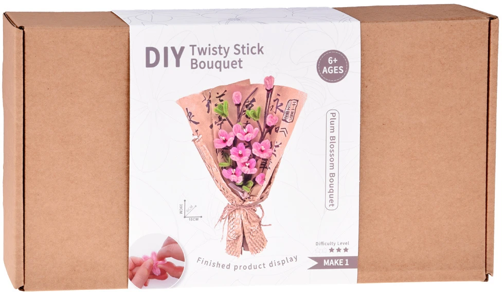 Jokomisiada DIY Creative Kit Make a Fabric Flower Bouquet JAPANESE CHERRY ZA5867