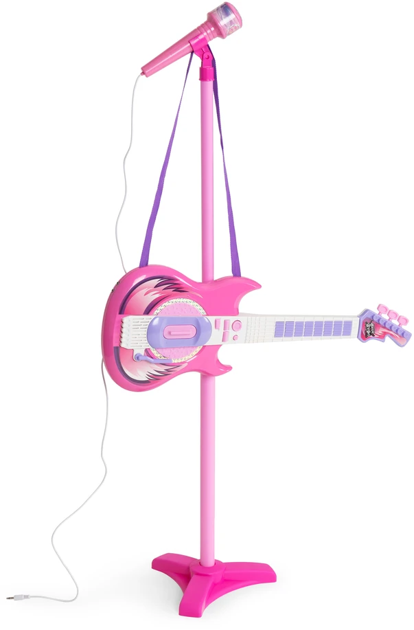 Multistore Elektrinė gitara su mikrofonu ir stovu vaikams