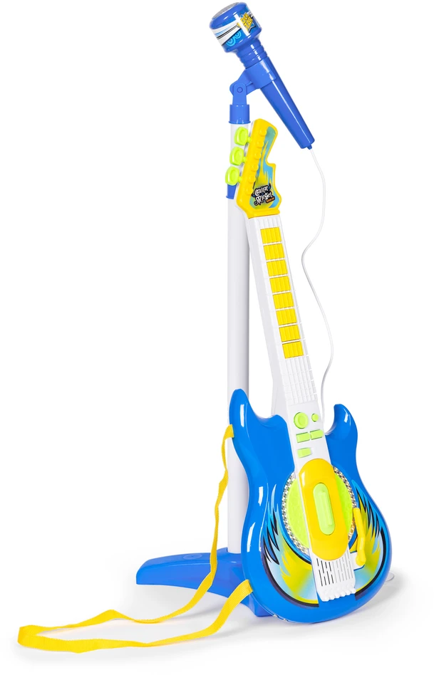 Multistore Elektrinė Gitara su Mikrofonu ir Stovu Vaikams