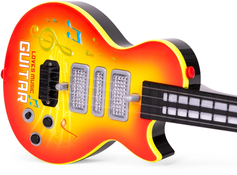 Multistore Rock Roko gitara vaikams, besimokantiems groti gitara infraraudonųjų spindulių melodijomis